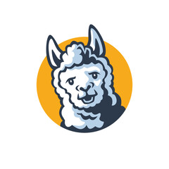 llama vector abstract logo modern style