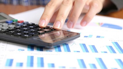 Business Professional Calculating Financial Data on Charts.