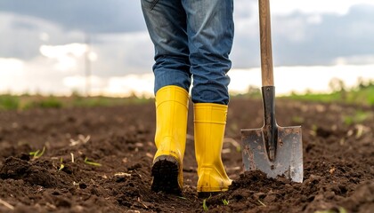 Person working in field