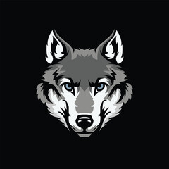 wolf animal abstract logo modern style
