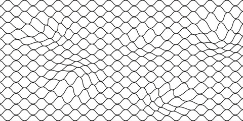 Fototapeta premium Wire mesh fence isolated on white background
