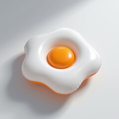 Giant Fried Egg with Yellow Yolk Photo
