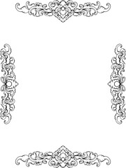 decorative frame with floral ornament
