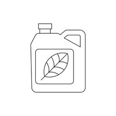 Bio Fuel Jerry Can Container Outline Eco Friendly Icon