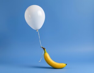 Suspended Banana with Balloon