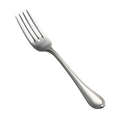 A single fork, isolated on a white background with a full depth of field.
