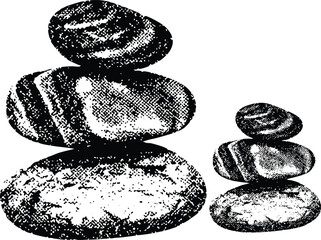 Stone with halftone stipple effect Grunge isolate texture perfect for urban design vector illustration. rock elements, textured stone, transparent backgrounds, abstract rock textures, nature stone