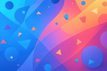 Abstract colorful background with swirling circles and bright rainbow patterns