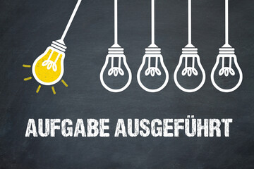 Fototapeta premium Aufgabe ausgeführt 