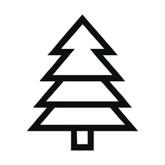 Fototapeta premium Stylized Christmas Tree with Layers Modern Vector Holiday Design