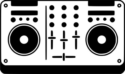 dj mixer icon flat vector icon
