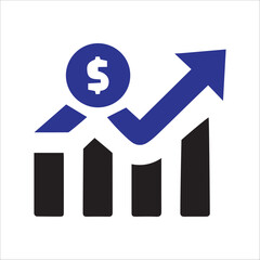 Financial Growth Chart with Dollar Symbol