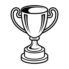 gold trophy cup coloring page white background