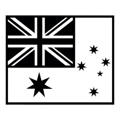 Black color Australia Day Design, Solid White Background (1).eps