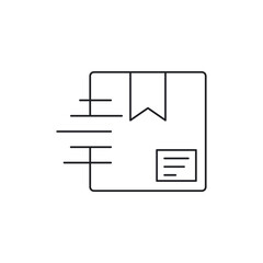 Delivery Tracking Package Cardboard Box Thin Line
