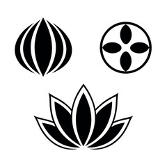 Fototapeta premium Black color Logo and Icon Pack Design, Solid White Background (8).eps