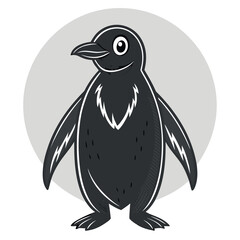 Adorable Watercolor Penguins: Winter Wonderland, National Penguin Day Card Design.