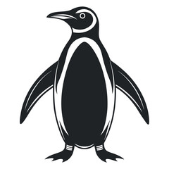 Adorable Watercolor Penguins: Winter Wonderland, National Penguin Day Card Design.
