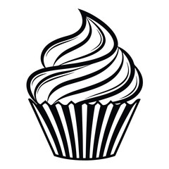 Black color National Whipped Cream Day Design, Solid White Background (1).eps