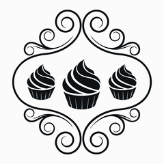 Black color National Whipped Cream Day Design, Solid White Background (5).eps