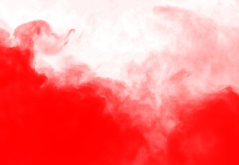 red smoke cloud fog dust isolated on transparent background. Colorful smoke smog misty fog steam explosion special effect. Smoke texture for Compositing, covering, overlay, design elements, PNG