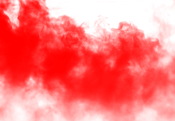 red smoke cloud fog dust isolated on transparent background. Colorful smoke smog misty fog steam explosion special effect. Smoke texture for Compositing, covering, overlay, design elements, PNG