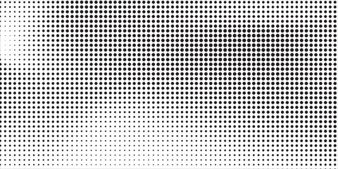 Halftone gradient. Dotted gradient, smooth dots spraying and halftones dot background seamless horizontal geometric pattern vector template set modern circle 