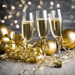 Coupes de boisson p&eacute;tillante.