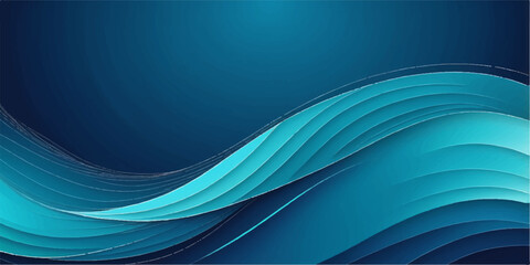 Obraz premium Abstract blue wave background illustration featuring dynamic flowing lines and light curves for modern web design