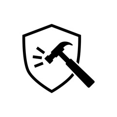 Hammer Breaking a Shield Symbol