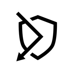 Hammer and Cracked Shield Icon