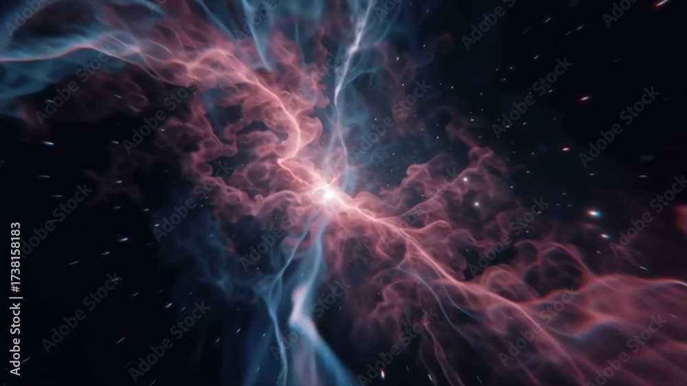 Wall mural vivid cosmic nebula a beautiful abstract space cloud background for science and technology
