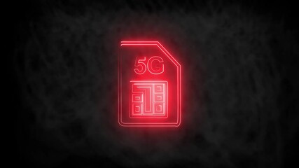 Green energy saving 5g sim light bulb illustration with 3D icon and symbol - Powered by Adobe