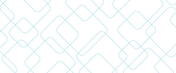 Obraz premium Minimalist geometric background with blue line squares, abstract light blue pattern on white, clean corporate graphic design for presentation slides and professional web banners