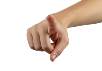 Isolated hand pointing forward, arm reaching out to touch, human anatomy gesturing
