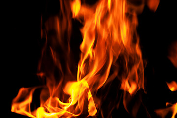 Fototapeta premium Close up of campfire flames Germany, Augsburg, 16 September 2025