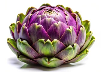 Obraz premium artichoke fresh violet vegetable plant cutout close-up