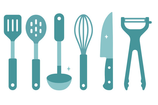 Collection of essential kitchen utensils and cooking tools for home chefs