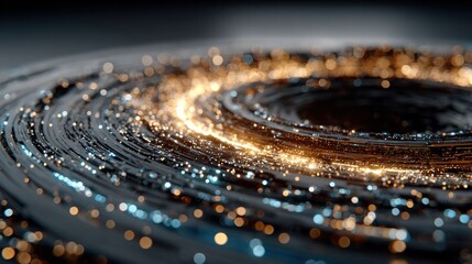 Cosmic Flow: Abstract, captivating swirls of light create a sense of infinite depth and movement, a visual symphony of the cosmos.