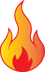 Fire Flame Icon – Burning Symbol Illustration
