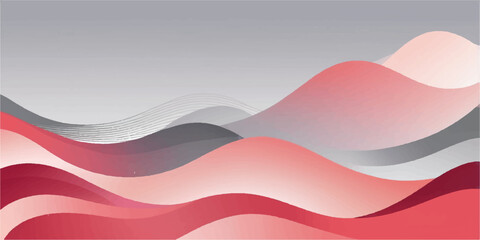 Abstract red and white background with a wave pattern suitable for a business banner or web template design
