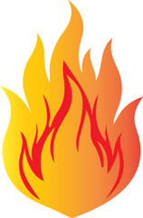 Fire Flame Icon – Burning Symbol Illustration