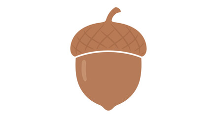 Minimalist acorn illustration with warm earthy tones perfect for autumn themed designs