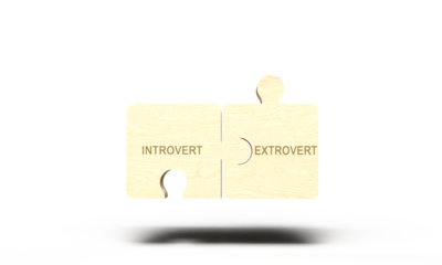 introvert extrovert jigsaw object psychology character behaviour mental introvert extrovert jigsaw individual social sensitive feeling alone emotion happy mood expression calm introvert extrovert calm