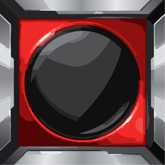 Abstract metallic red shiny color black frame layout