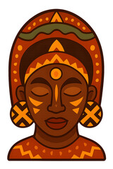 Black awareness day mask illustration