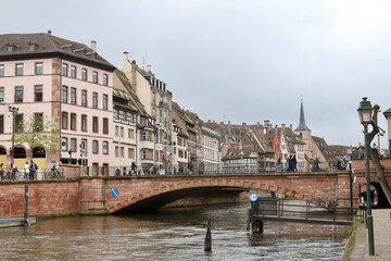 bridge over the river in Strasbourg France