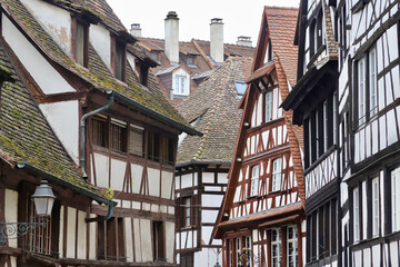 old houses in the old town of Strasbourg in France