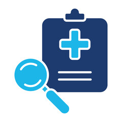 Fototapeta premium Clinical Study Icon In Blue Monochrome Flat Design, Vector Illustration 