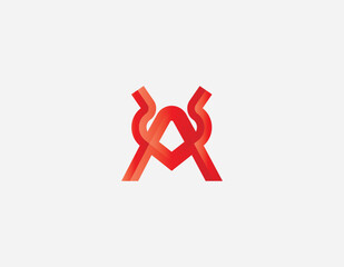 Creative abstract red logo design for modern business and branding, professional and elegant vector graphic symbol